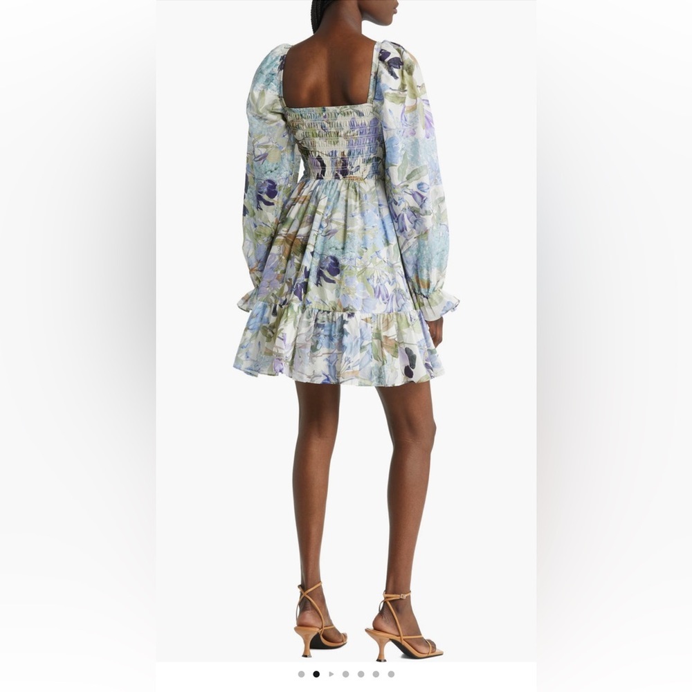 & Other Stories Floral Long Sleeve cotton Dress NWT - Picture 3 of 5